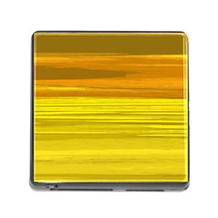 Yellow And Gold Horizontal Stripes - Abstract Art Memory Card Reader (square 5 Slot) by KorokStudios