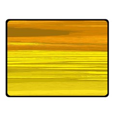 Yellow And Gold Horizontal Stripes - Abstract Art Fleece Blanket (small) by KorokStudios