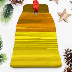 Yellow And Gold Horizontal Stripes - Abstract Art Bell Ornament (two Sides)