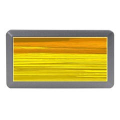 Yellow And Gold Horizontal Stripes - Abstract Art Memory Card Reader (mini) by KorokStudios