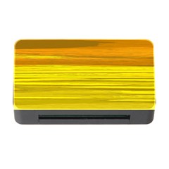 Yellow And Gold Horizontal Stripes - Abstract Art Memory Card Reader With Cf by KorokStudios