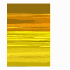 Yellow And Gold Horizontal Stripes - Abstract Art Small Garden Flag (two Sides) by KorokStudios