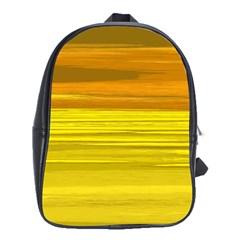 Yellow And Gold Horizontal Stripes - Abstract Art School Bag (xl) by KorokStudios