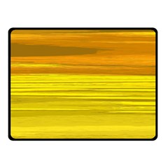 Yellow And Gold Horizontal Stripes - Abstract Art Double Sided Fleece Blanket (small)  by KorokStudios