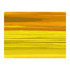 Yellow And Gold Horizontal Stripes - Abstract Art Double Sided Flano Blanket (mini)  by KorokStudios