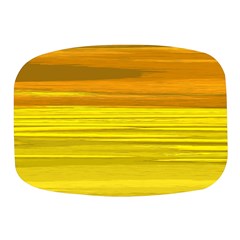 Yellow And Gold Horizontal Stripes - Abstract Art Mini Square Pill Box by KorokStudios