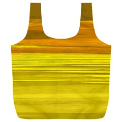 Yellow And Gold Horizontal Stripes - Abstract Art Full Print Recycle Bag (xxxl) by KorokStudios