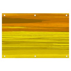 Yellow And Gold Horizontal Stripes - Abstract Art Banner And Sign 6  X 4  by KorokStudios