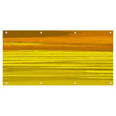 Yellow And Gold Horizontal Stripes - Abstract Art Banner And Sign 8  X 4  by KorokStudios