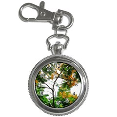 Tree Sunlight Forest Nature Landscape Sunrise Fog Key Chain Watches by danenraven