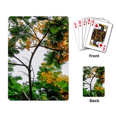 Tree Sunlight Forest Nature Landscape Sunrise Fog Playing Cards Single Design (rectangle) by danenraven