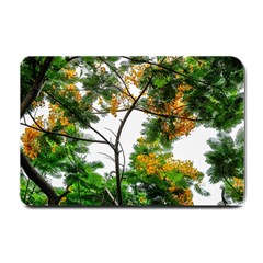 Tree Sunlight Forest Nature Landscape Sunrise Fog Small Doormat by danenraven