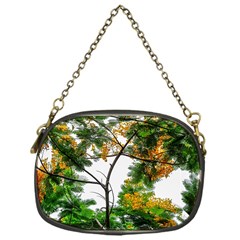 Tree Sunlight Forest Nature Landscape Sunrise Fog Chain Purse (one Side) by danenraven