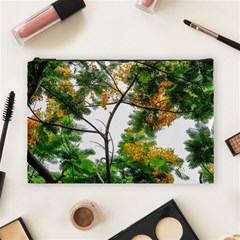 Tree Sunlight Forest Nature Landscape Sunrise Fog Cosmetic Bag (large) by danenraven