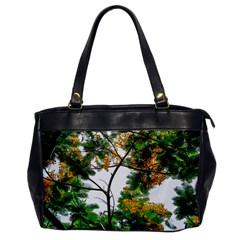 Tree Sunlight Forest Nature Landscape Sunrise Fog Oversize Office Handbag by danenraven