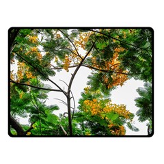 Tree Sunlight Forest Nature Landscape Sunrise Fog Double Sided Fleece Blanket (small)  by danenraven