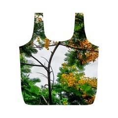 Tree Sunlight Forest Nature Landscape Sunrise Fog Full Print Recycle Bag (m) by danenraven