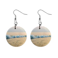 Sea Beach Ocean Sunset Sky Nature Coast Water Mini Button Earrings by danenraven