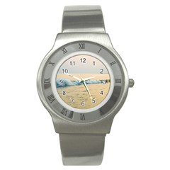 Sea Beach Ocean Sunset Sky Nature Coast Water Stainless Steel Watch by danenraven