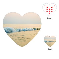 Sea Beach Ocean Sunset Sky Nature Coast Water Playing Cards Single Design (heart)