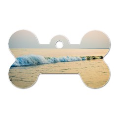 Sea Beach Ocean Sunset Sky Nature Coast Water Dog Tag Bone (one Side) by danenraven