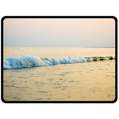 Sea Beach Ocean Sunset Sky Nature Coast Water Fleece Blanket (large)  by danenraven