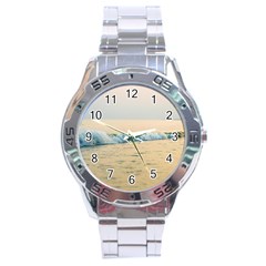 Sea Beach Ocean Sunset Sky Nature Coast Water Stainless Steel Analogue Watch by danenraven