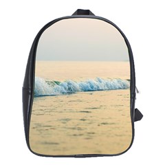 Sea Beach Ocean Sunset Sky Nature Coast Water School Bag (xl) by danenraven