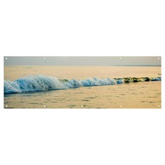 Sea Beach Ocean Sunset Sky Nature Coast Water Banner And Sign 12  X 4  by danenraven