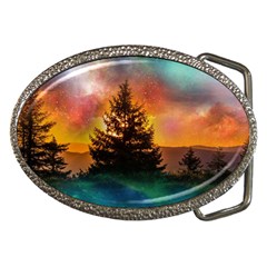 Tree Nature Landscape Fantasy Magical Cosmic Belt Buckles