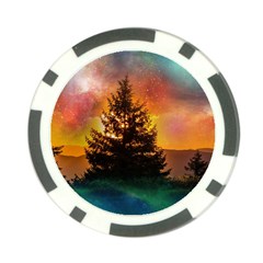 Tree Nature Landscape Fantasy Magical Cosmic Poker Chip Card Guard (10 Pack) by danenraven