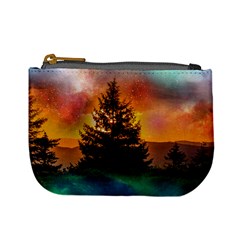 Tree Nature Landscape Fantasy Magical Cosmic Mini Coin Purse