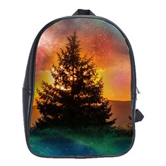 Tree Nature Landscape Fantasy Magical Cosmic School Bag (XL)