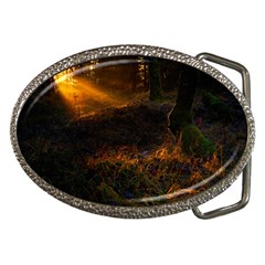 Sunset Forest Fall Sunbeams Nature Belt Buckles by danenraven