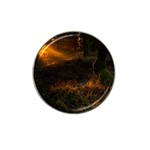 Sunset Forest Fall Sunbeams Nature Hat Clip Ball Marker Front