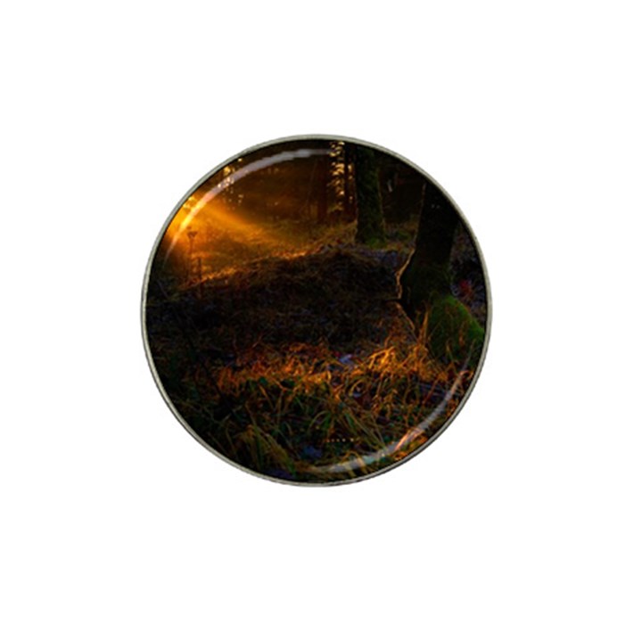 Sunset Forest Fall Sunbeams Nature Hat Clip Ball Marker