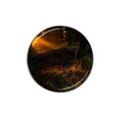 Sunset Forest Fall Sunbeams Nature Hat Clip Ball Marker (4 Pack) by danenraven