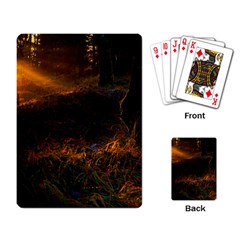 Sunset Forest Fall Sunbeams Nature Playing Cards Single Design (rectangle)