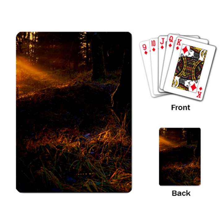 Sunset Forest Fall Sunbeams Nature Playing Cards Single Design (Rectangle)