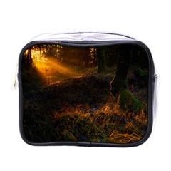 Sunset Forest Fall Sunbeams Nature Mini Toiletries Bag (one Side) by danenraven