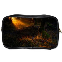 Sunset Forest Fall Sunbeams Nature Toiletries Bag (one Side) by danenraven