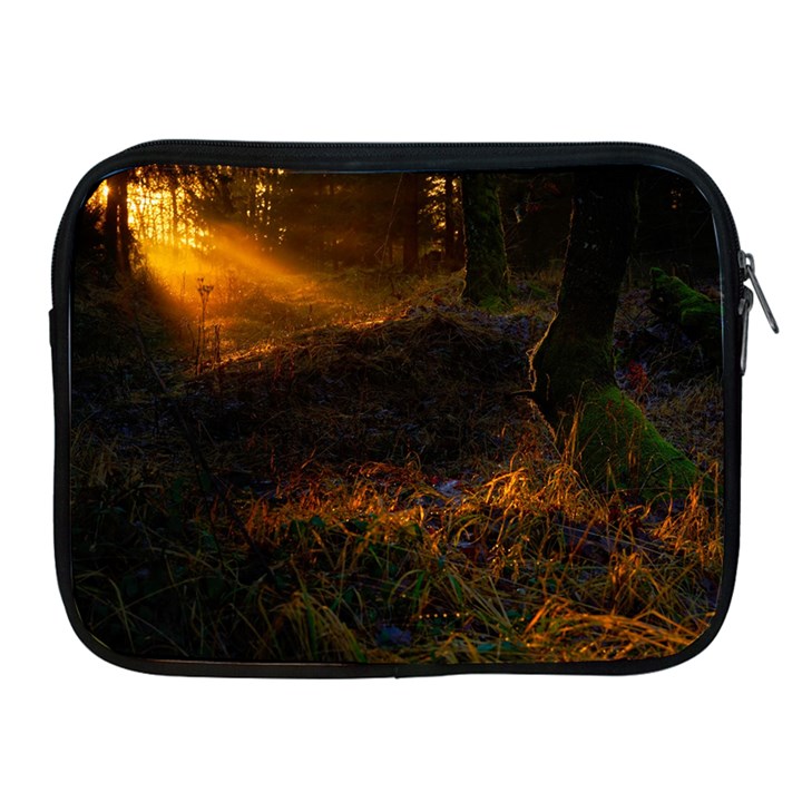 Sunset Forest Fall Sunbeams Nature Apple iPad 2/3/4 Zipper Cases