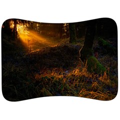 Sunset Forest Fall Sunbeams Nature Velour Seat Head Rest Cushion by danenraven