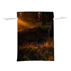 Sunset Forest Fall Sunbeams Nature Lightweight Drawstring Pouch (s) by danenraven