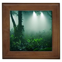 Swamp Forest Trees Background Nature Eerie Framed Tile by danenraven