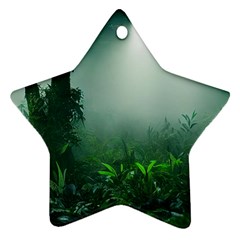 Swamp Forest Trees Background Nature Eerie Ornament (star) by danenraven