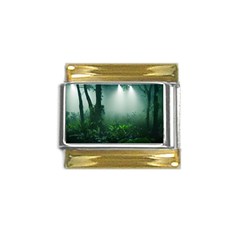 Swamp Forest Trees Background Nature Eerie Gold Trim Italian Charm (9mm)