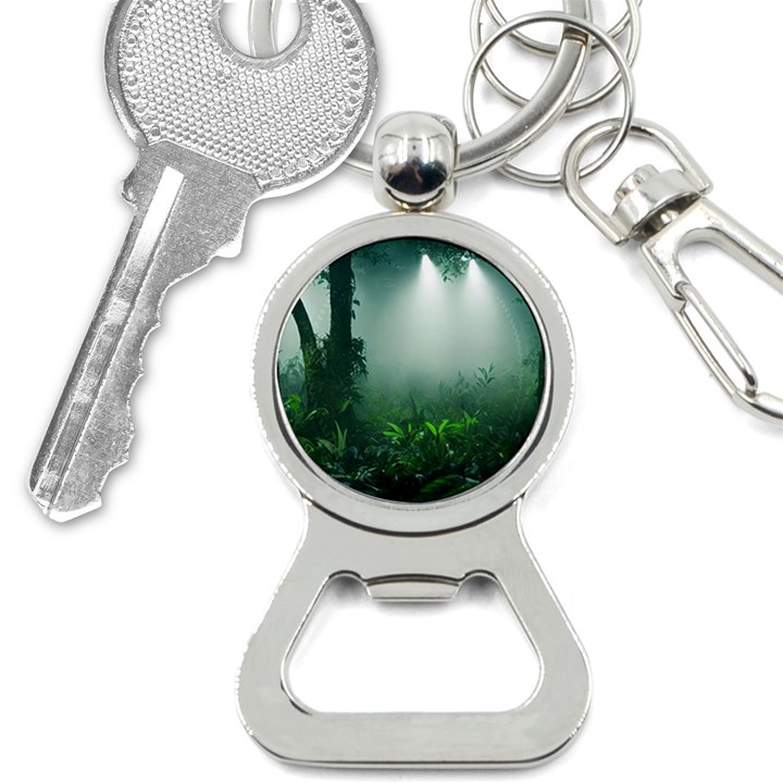 Swamp Forest Trees Background Nature Eerie Bottle Opener Key Chain