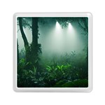 Swamp Forest Trees Background Nature Eerie Memory Card Reader (Square) Front