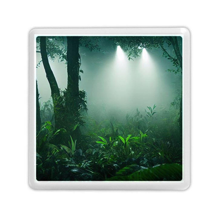 Swamp Forest Trees Background Nature Eerie Memory Card Reader (Square)